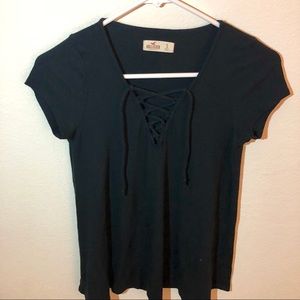 Lace-up front Tee